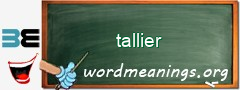 WordMeaning blackboard for tallier